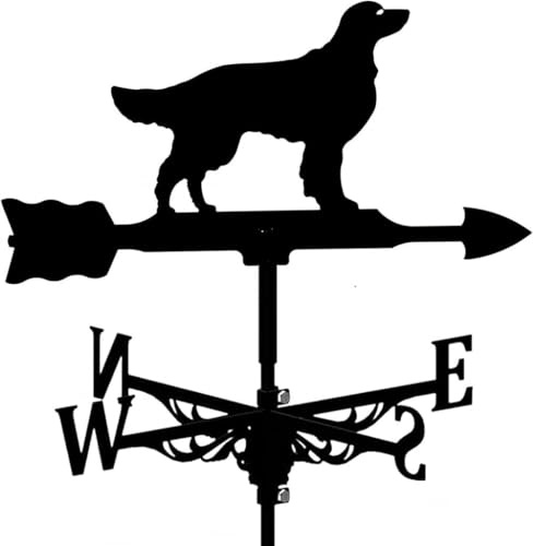 Exquisite Metal Weathervane, Golden Retriever Retro Weather Vane with Roof Mount Roof Garden Decorations for Outdoor Farm Yard Garden Gazebo