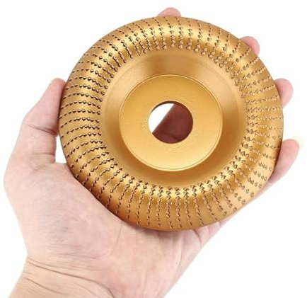 NIHUJALE Meule à Disque 10022 mm en carbure de tungstène meule d'angle en Bois Disque de Sculpture de ponçage Outil Rotatif Disque abrasif for meuleuse d'angle-Polissage Rouge vin(Gold)
