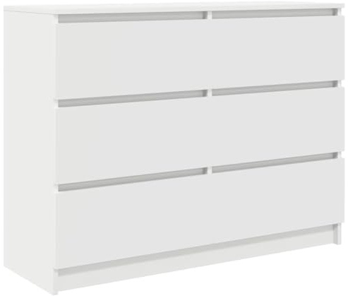 vidaXL Skänk vit 100x35x76 cm konstruerat trä