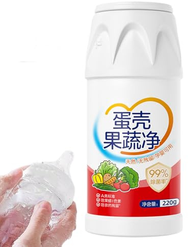 Natural Veggie Wash – Nettoyant pour fruits et légumes 220 g pour enlever la cire et la saleté | Nettoyant pour produits de cuisine et de camping