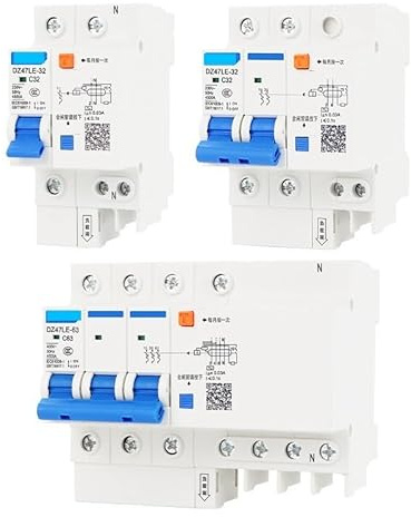 Interruptor automático de aire pequeño, Disyuntor de protección contra fugas y descargas eléctricas 2P/3P de múltiples amperajes(2p,10A)