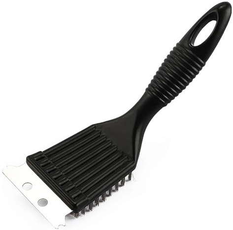 BBQ Cleaning Brush, BBQ Cleaner Brush, With Metal Scraper, for All BBQ Grill Use in Commercial Kitchen and Residential Homes(20.5 * 7 * 3cm)