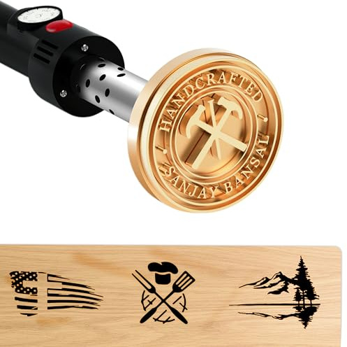 Individueller elektrischer Brandeisen-Stempel, personalisierbarer Holzstempel ohne Griff