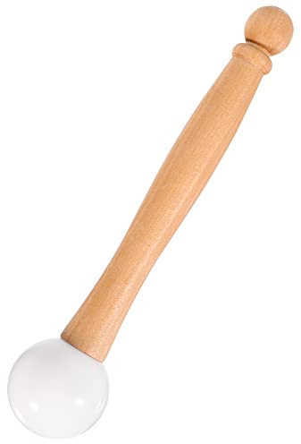 LRXIYODE Klangschalenschlägel mit Holzgriff und Gummikopf Ergonomischer Klangschalenstab für Meditation und Yoga Langlebiger Perkussionsschlägel für Tibetische Klangschalen