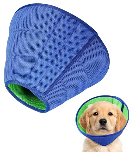 Dog Cone Collar, Soft Pet Elizabethan Collar, Adjustable 23-27cm Pet Neck Recovery Collars, 360°Protection for After Surgery Anti-Bite Lick Wound Healing for Cocker Spaniel, Cat, Teacup Dog (XS)