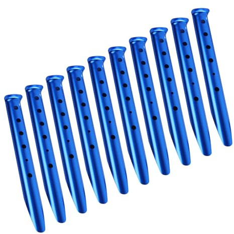 Whoasyst 10-pack sandpinnar hållbarhet tältspikar multifunktionella tältankare tung typ insats för säker utomhus skydd utomhus camping pinnar
