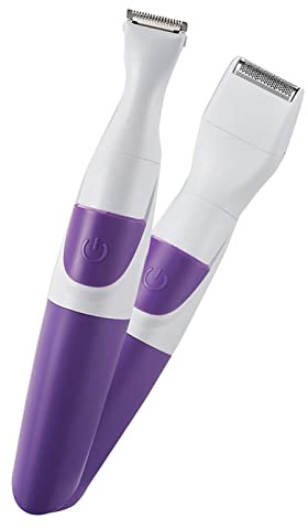 Depisuta Rifinitore Elettrico per Bikini Rifinitore Portatile per Depilazione Sicuro per Donna, Senza Fili, 2 in 1, Impermeabile, Viola