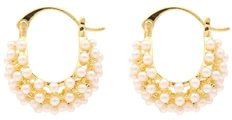Boucles d'oreilles en perles de millet style panier