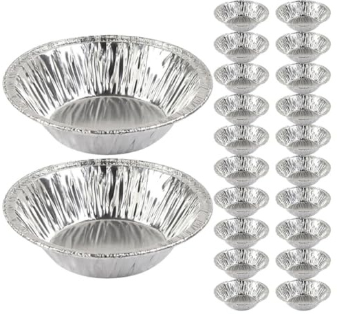 FOMIYES 300 Moldes Redondos de Aluminio Desechables para Hornear Tartaletas y Cupcakes, Vasos para Repostería, Utensilios para Horno en Fiestas y Cocina Doméstica
