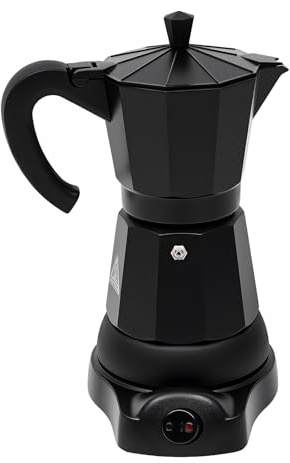 Cafetera eléctrica Moka 6 tazas, 480 W, cafetera espresso