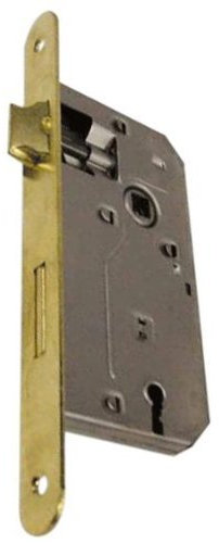 Serratura da Infilare Bordo Tondo Ottonato Patent Misura 60 mm Interasse 70 mm