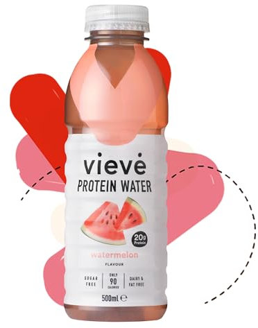 Vieve Protein Water 6X500 ml - Watermelon | 20G Protein, Sugar Free, Fat Free & Dairy Free | A Ready To Drink Alternative To Protein Powders & Shakes | 6 Pack