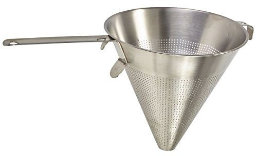 Multi Use Stainless Steel 10 Conical Strainer/Sieve with Hook & Handle