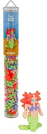 Plus-Plus 9604103 Kreativ-Bausteine Tube, Meerjungfrau, Geniales Konstruktionsspielzeug, 100 Teile