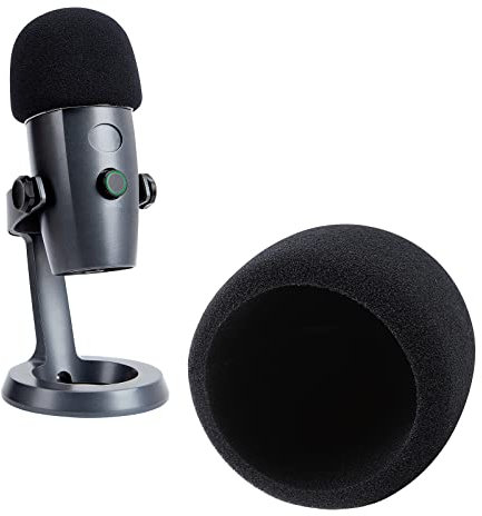 Yeti Nano Microphone Pop Filter - Mikrofon Windschutz Schaumstoff Popschutz für Blue Yeti Nano Mikrofon von YOUSHARES
