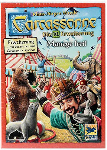 Hans im Glück, Carcassonne – Manege frei!, 10. Erweiterung, Familienspiel, Brettspiel, 2-6 Spieler, Ab 7+ Jahren, 40+ Minuten, Deutsch