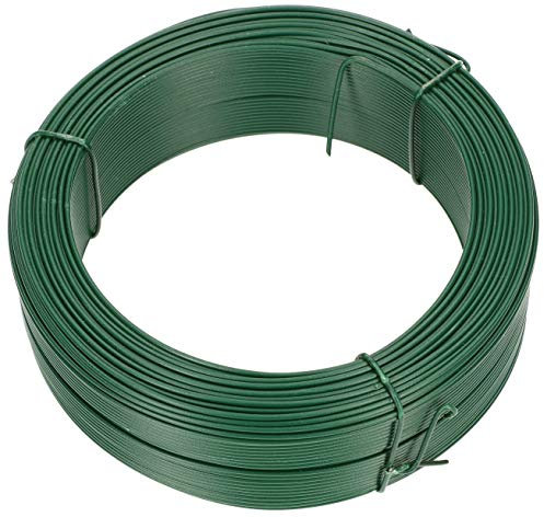 KOTARBAU® Rollo de Alambre de Acero plastificado con Acabado en Verde, Ø 1,4 mm - 100 m, Alambre de Atar Flexible para floristería o jardín, para Plantas trepadoras y hortalizas, Bricolaje