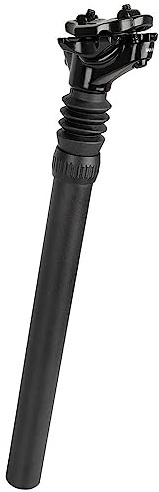 M-WAVE gefederte Sattelstütze : 27,2 mm, schwarz, Aluminium, Vorspannung einstellbar; Spiel einstellbar; mit Skala (Höheneinteilung)