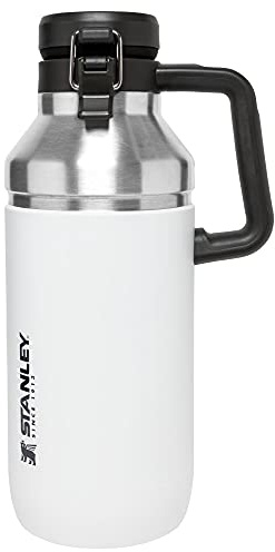 STANLEY Go Growler, 64oz Stainless Steel Vacuum Insulated Beer Container, Rugged With Steel Interior, 24 Hours Cold and 4 Days Ice Retention, Polar