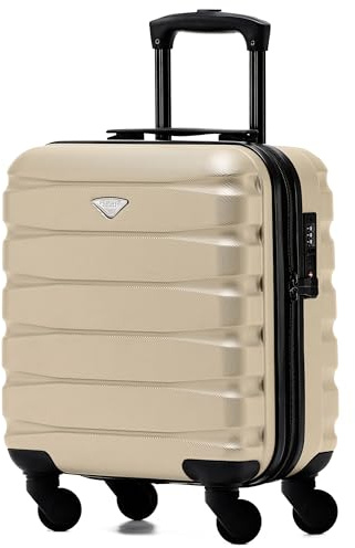 Flight Knight Leichtes, Starres Abs-handgepack Mit 4 Radern, Zugelassen Fur Uber 100 Fluggesellschaften, Darunter Air France, Ryanair Und Easyjet, 45x36x20cm