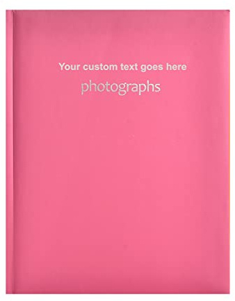 Arpan Personalised Custom Text Self Adhesive Photo Album 20 sheets, 40 Sides. (Pink)