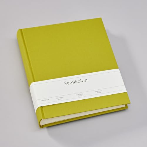Semikolon 369954 Photo album Classic Medium - 21.6 x 25.5 cm - 80 pages cream-coloured, for 160 photos - matcha light green