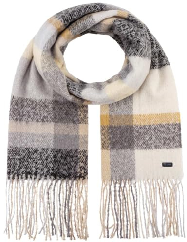 Lipodo Boucle Soft Webschal Karomuster Winterschal Damen Warm Gemütlich Made in Germany Herbst/Winter
