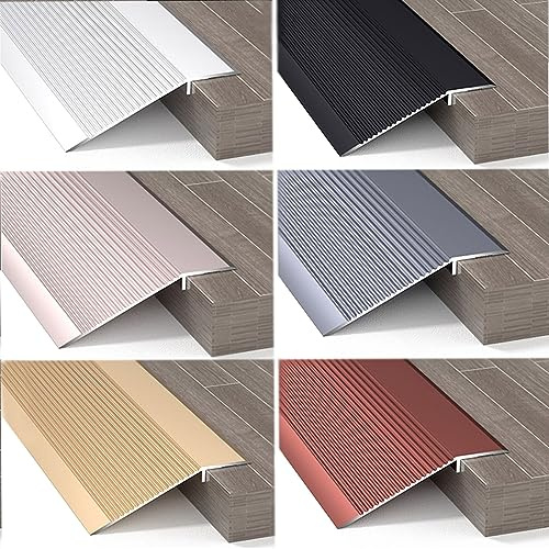 Dormitorio Baño Cocina Tira De Umbral Para Puerta De Entrada Portales Suelos Desiguales Cantos De Moqueta, 10cm Ancho Estriado Perfil De Transición Autoadhesivo, Antideslizante Rampa De Umbrales