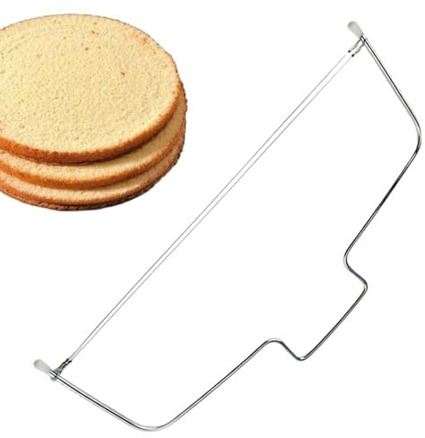 Poupangke Affettatrice per torte, a doppio filo, per la stratificazione ausiliaria, per livellare e tortare, accessori per decorare torte