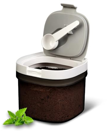 LANGMINGDE Airtight Coffee Storage Container with Magnetic Scoop, 0.7 Qt Coffee Bean and Ground Coffee Canister, Durable, Keeps Coffee Fresh & Dry, Easy to Clean