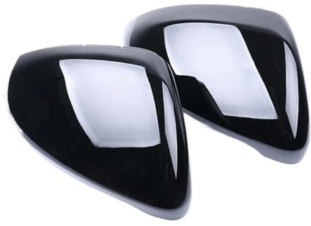 Rückspiegel Spiegelkappen Carbon Fiber Schwarz Rückspiegel Abdeckung Kappe Für VW Für Golf VII MK7 Für GTI Für Touran 2014 2015 2016 2017 2018 Spiegelkappe(Schwarz)