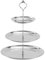 Muteitt Cake Stand, 3 Tiers Stainless Steel Cupcake Stand, Silver Serving Tray Cake Holder Cake Display Stand for Afternoon Tea Decorations