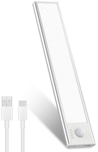 23Cm Led 1500mAh Unterbauleuchte Küche Kabellose - 6000K Schrankleuchten Bewegungsmelder Stufenloses Dimmbar Lichtleiste Abnehmbarer Batterie für Kleiderschrank Treppe Bad Und Schränke -1 Stück