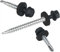 Vis pour tôles trapézoïdales PAROTEC, vis autoperceuses et autotaraudeuses avec rondelle d'étanchéité EPDM, tête hexagonale, 4,8 mm x 55 mm, RAL 7016 Anthracite, 200 pièces
