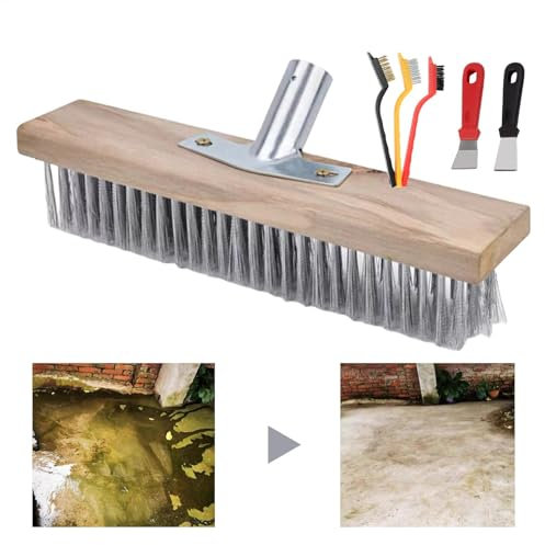Hochleistungsbesen Für Draußen – Robuster Besen Für Hof & Gehwege | Stabiler Outdoor-Besen Mit Metallhalter, Wetterfester Straßenbesen Für Terrasse, Garage, Lagerhalle, Robuste Kehrbürste Für Außenber