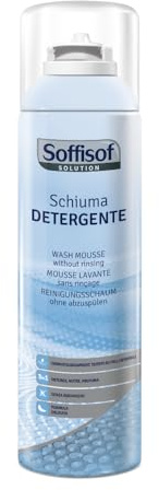 Soffisof Schiuma Detergente Senza Risciacquo 400ml - Detersione Delicata per Pelli Sensibili - Ideale per Uso Frequente - Detergente Anziani, Adulti, Allettati, Incontinenti e Disabili | Detersione Delicata, Pelli Sensibili, Ideale per Anziani e Allettati, Per Incontinenti e Disabili