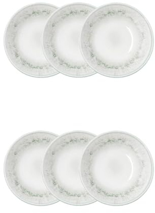 Bidasoa Set de 6 boles Kai Hydrozero de porcelana 16 cm | Verde, Porcelana, forma redonda, acabado brillo, 16 cm, 6 piezas, apilable, apto para microondas