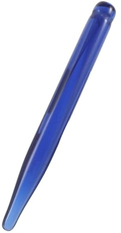 Gogogmee Tragbarer Gua Sha Massagestab aus Blauem Kristall Handpoliert und Sanft zur Haut für Tägliche Gesichtspflege und Reise