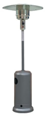 Stufa Patio A Fungo Da Esterno Gas Gpl Propano 13Kw Con Ruote Vano Porta Bombola Fungo Riscaldante Per Terrazze Giardino Dehors Locali Bar Ristorante (Grigio)