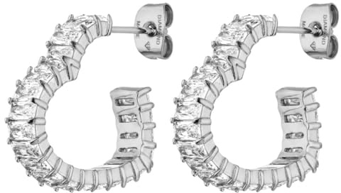 Herz Ohrringe Gold Damen Schmuck Luxuriöse Creolen, 18K Gelbgold Vergoldet, Edelstahl, Ohrstecker Zirkonia Herzform, Wasserfest, Frauen Geschenk Heart Deluxe