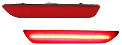 Feu de Position Feu De Position Latéral Arrière Rouge Et Blanc Pour Ford Pour Mustang 2015 – 2023 Feux Stationnement Conduite 12V Feux de Position(Red Lens Red)