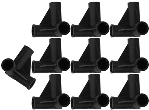 Healvian Connecteurs Coudés en T pour Parc Bébé 19, 2mm Plastique Noir | Lot de 10 Pièces, Raccords 3 Voies à Diamètre Intérieur 19, 2mm, Finition Lisse