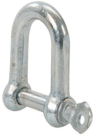 Fixman 441778 Verzinkte D-Schäkel, 10er-Pack, Silber