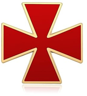 BOBIJOO Jewelry - Pins Orden der Templer  Rotes Kreuz Pattée Ritter Kreuzzug Symbol anstecker