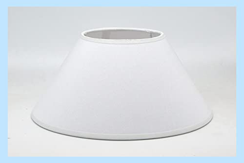 Paolo Rossi paralume prime moderno cappello modello cinese d30 tessuto bianco e PVC - produzione propria - made in Italy (cm 30)