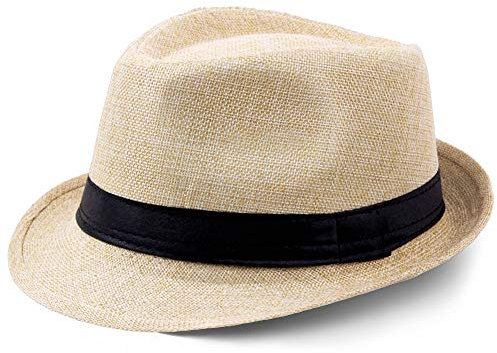 Coucoland Panama Hut Mafia Gangster Herren Fedora Trilby Bogart Hut Herren 1938s Gatsby Kostüm Original