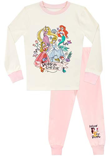 Disney Girls Princess Pyjamas Snuggle Fit Multicoloured 3-4 Years