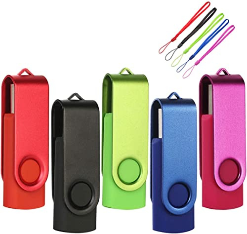 EASTBULL USB Stick 8GB 5 stück USB-Sticks (8GB, Mehrfarbig) | USB Stick 8GB 5 stück
