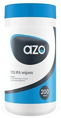 AZO Hard Surface Disinfectant Wipes AZO 70% IPA, Tube (200 pcs)