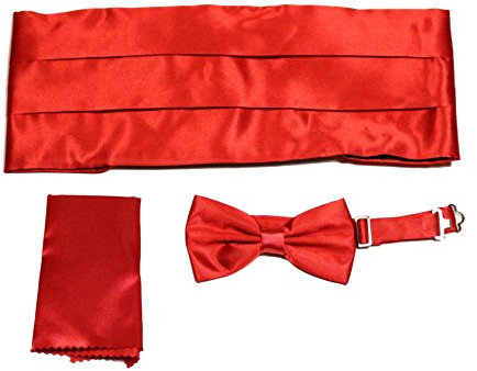 MMUGA Kummerbund mit Fliege Set Rot